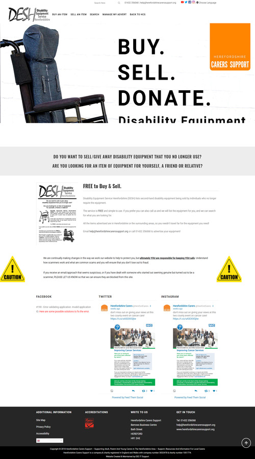 Disability Equipment Service Here Herefordshire screenshot 1